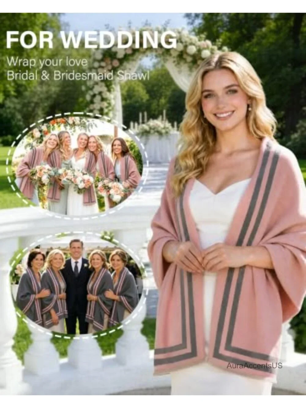 Reversible Pashmina Shawl Wrap Evening Dress Women's Oversized Scarf